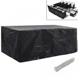 Cumpara ieftin Husă mobilier de grădină set 8 persoane poliratan 10 ocheți 229x113cm, vidaXL