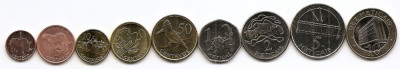 Mozambic Set 9 - 1, 5, 10, 20, 50 Cents, 1, 2, 5, 10 Meticais 2006, V20, UNC !!! foto