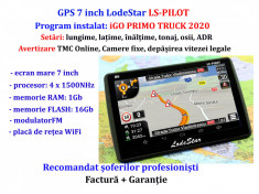 Navigatie Auto GPS HD 7 inch special Camion/BUS iGO Primo EU+RO2020 TMC+WiFi+ADR foto