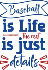 Sticker decorativ, Baseball, Albastru, 85 cm, 7070ST-5 foto