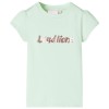 Tricou de copii, m&acirc;neci tip șapcă, verde pal, 128, vidaXL