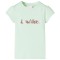 Tricou de copii, m&acirc;neci tip șapcă, verde pal, 128
