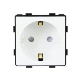 Aproape nou: Priza modulara simpla PNI WP331, 16A, schuko, pentru rama din sticla