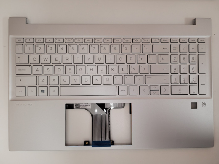 Carcasa superioara cu tastatura iluminata palmrest Laptop, HP, Pavilion 15-EG, 15-EH, M08910-001, iluminata, cu finger print, layout US