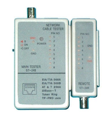 Tester cablu UTP, 4 perechi de cate 2 fire sau coaxial, cu mufe BNC, L101555 foto