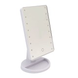 Oglinda cu organizator, 16 x LED, 17 x 27 cm, Alb, General