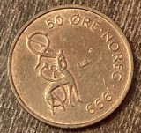 C50 - Moneda foarte veche - Norvegia - 50 ore - 1999