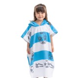 Poncho Baie Copii Homelevel 8-11 Ani Multicolor Bumbac Organic - Halat Plaja/Piscina Baieti