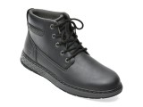Ghete SKECHERS negre, GARLAN, din piele ecologica