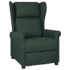 VidaXL Fotoliu rabatabil, verde &icirc;nchis, material textil