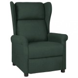 VidaXL Fotoliu rabatabil, verde &icirc;nchis, material textil