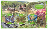 GABON 2020 - Fauna, Dinozauri / set complet colita + bloc, Stampilat