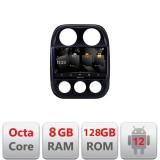 Navigatie Android Jeep Compass 2010-2016 2K QLED 8GB RAM 128GB 4G