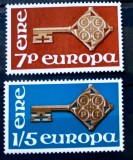 Irlanda 1968 Europa Cept chei serie 2v neștampilata, Nestampilat