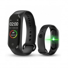 Bratara Smart Fitness M4, LED, Ritm Cardiac, Pedometru, Bluetooth,Negru foto