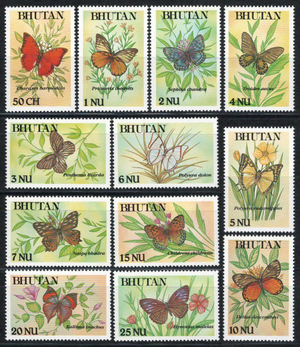 Bhutan 1990 Mi 1242/53 MNH - Fluturi