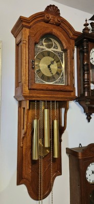 Ceas de perete cu pendul si 3 greutati Hermle-Westminster foto