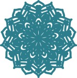 Cumpara ieftin Sticker decorativ, Mandala, Turcoaz, 60 cm, 7450ST-1, Oem