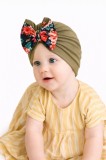 Caciulita kaki tip turban cu fundita inflorata (Marime Disponibila: 3-6 luni)