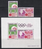 Niger 1972 - Jocurile Olimpice de iarnă - Sapporo, Serie + Colita, MNH, Nestampilat