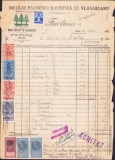 A2661N Factură La trei brazi, mare depozit de cherestea și fierărie, Mizil, 1940