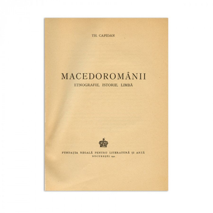 Theodor Capidan, Macedorom&acirc;nii, cu dedicație pentru Iulia Murnu, 1942