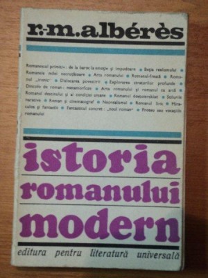 ISTORIA ROMANULUI MODERN de R-M. ALBERES,1968 foto