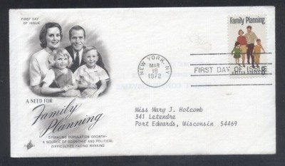 United States 1972 Family planning FDC K.676 foto