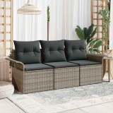 VidaXL Set de canapele pentru grădină 3 pcs Gri 196 x 62 x 85cm