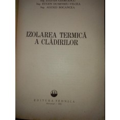 Izolarea termica a cladirilor St. Georgescu E. Dumitrescu-Vilcea Al. Bocancea