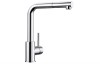 Baterie Bucatarie BLANCO MILA-S Presiune Joasa, Crom, Furtun Extractibil, Rotire 360&deg;, Inox - RESIGILAT