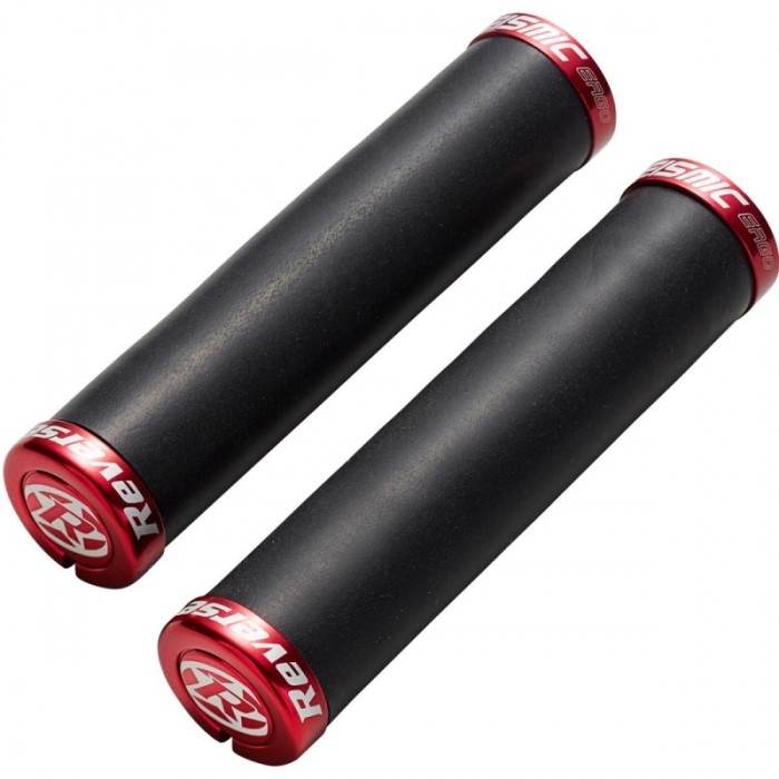 Mansoane silicon Reverse Seismic-Ergo O32mm, Lock On, 145mm, Negru/Rosu Ultimate FactoryBikes
