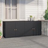 vidaXL Dulap Depozitare Gradina Poliratan Negru 198x55.5x80cm Impermeabil