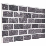 vidaXL Panouri de perete 10 pcs Negru și Gri 100 x 50 cm Spumă EPS 42046093
