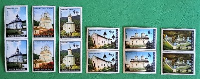 TIMBRE ROMANIA MNH LP1255/1991 M&amp;acirc;năstiri - Serie &amp;icirc;n pereche foto