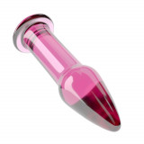 Cumpara ieftin Dop Anal Din Sticla Borosilicata Glass Romance, Roz, 12 cm