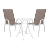 Cumpara ieftin Masa dining Albero-Calan, Pako World, Metal, Alb, 60x60x70 cm
