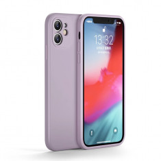 Husa de protectie pentru Iphone 11, violet, silicon, cu protectie pentru camera foto