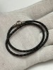 Bratara Argint 925 Pandora Originala cu Snur Piele Impletita, 35.5cm