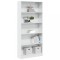 Gossi biblioteca, alb extralucios, 80x24x176 cm, lemn prelucrat