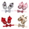 Balerini Bebe Roz cu Paiete Drool, Marimea 3 + Bentita Asortata. Incaltaminte Eleganta Fetite, Talpa Moale Textil