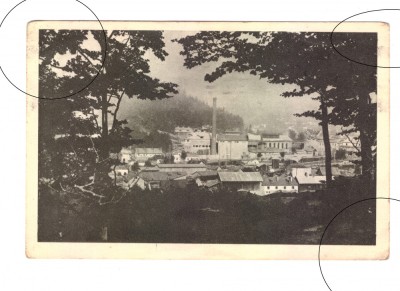 CP Busteni - Vedere, RPR, circulata 1957, mici murdarii la colturi foto