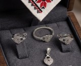 Cumpara ieftin Set Complet din Argint 925 , zLocked in Love, , Inel, Cercei E i Pandantiv Lacat-Inima cu Zirconii Pavate, 6.5g