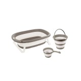 Set 3 in 1 cu cadita pliabila - Gri