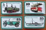 GERMANIA-DDE-&#039;&#039;ISTORIA TRANSPORTURILOR&#039;&#039;-SET de 4val.--MNH-NESTAMP., Nestampilat