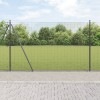VidaXL Gard din s&acirc;rmă sudată cu 13 st&acirc;lpi flanșați gri 1.4x50 m oțel