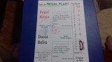 Program Regal Horia - Dacia Beliu