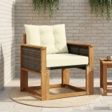 vidaXL Canapea Medie pentru Exterior Lemn Solid de Acacia natural 3438866