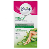 Cumpara ieftin Benzi de ceara cu Aloe Vera pentru picioare, 12 bucati, Veet