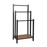 Cumpara ieftin Suport prosoape negru maro Ogin 42x28x80 cm